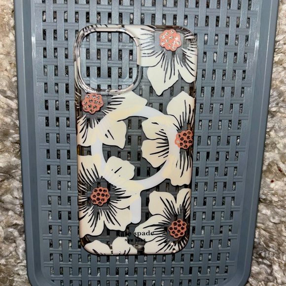 Kate Spade Floral iPhone Case - Black and Pink - Picture 1 of 5